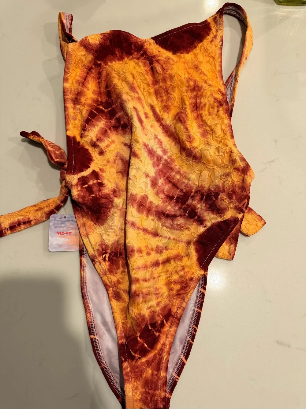 free-est Pamela Tie-Dye One-Piece Swimsuit Sz M
